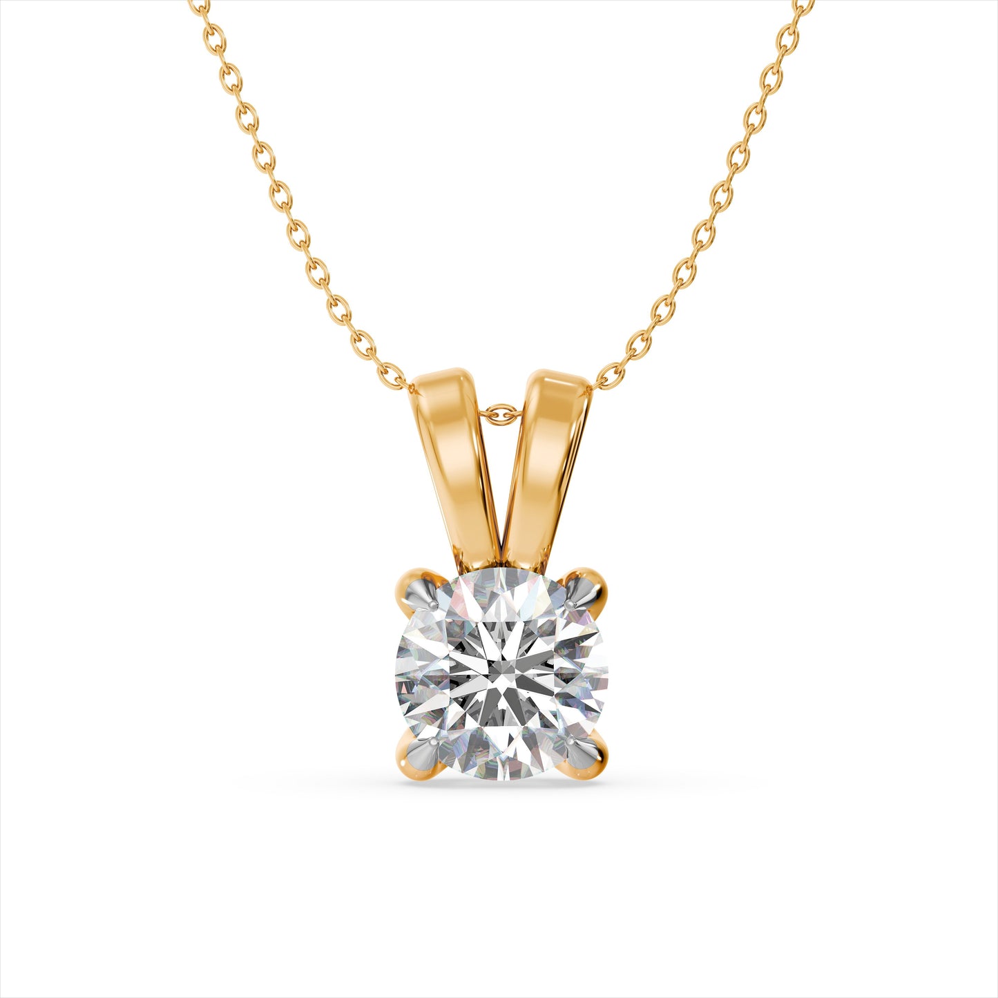 Elite Solitaire 9KT Gold Laboratory Grown Diamond Pendant
