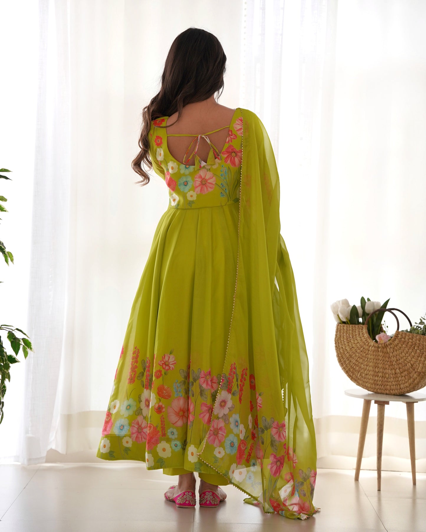 Lehenga Mart Designer Anarkali Suit With Kurta Pant Dupatta For Women-Liril