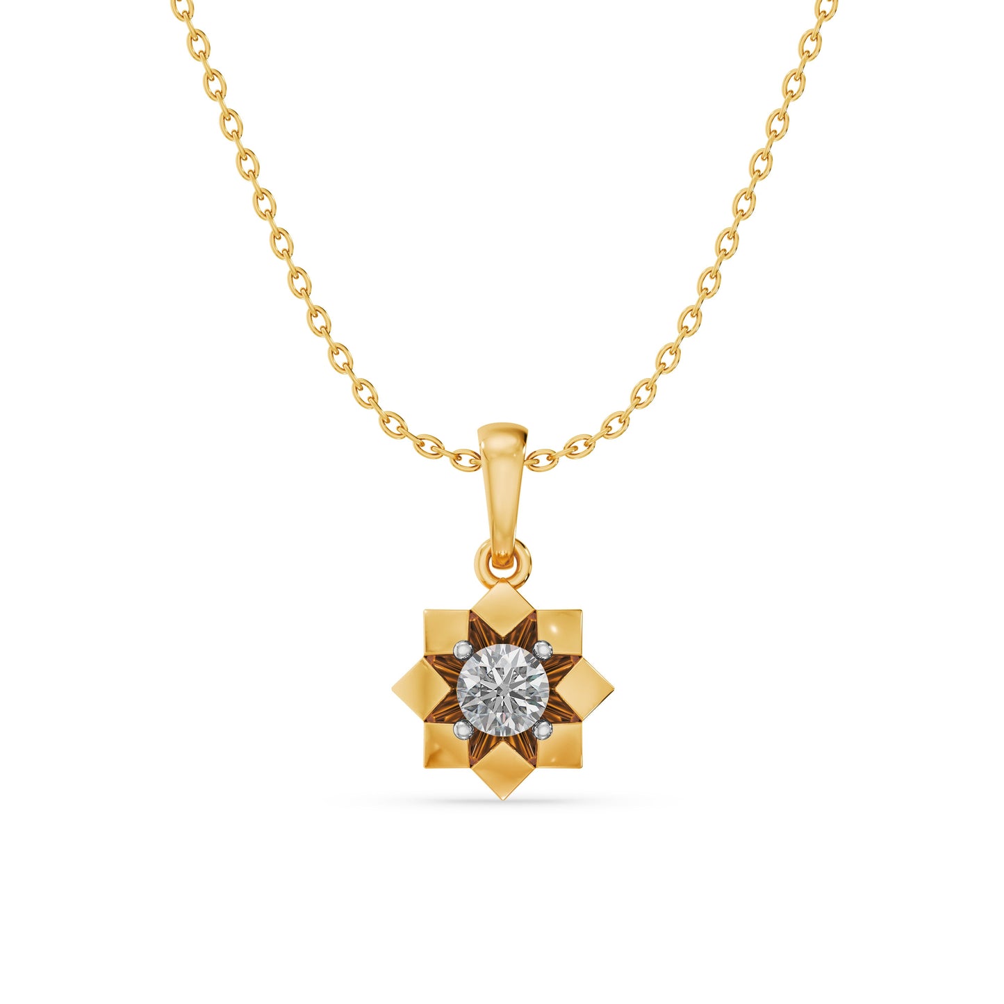 Galaxy Star 9KT Gold Laboratory Grown Diamond Pendant
