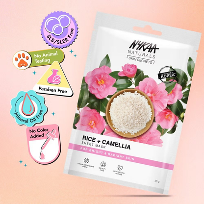 Nykaa Rice & Camellia Sheet Mask