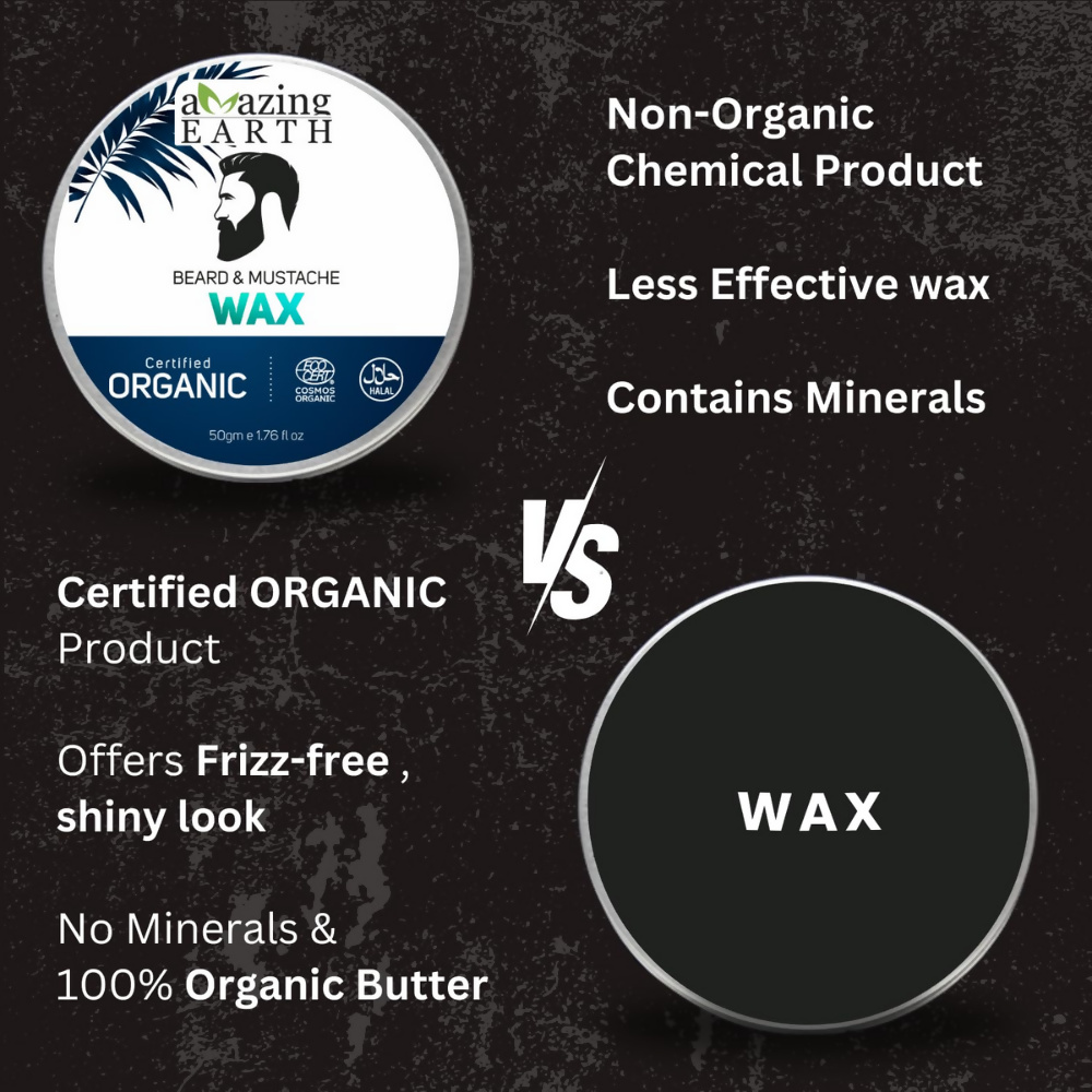 Amazing Earth Certified Organic Beard & Mustache Wax