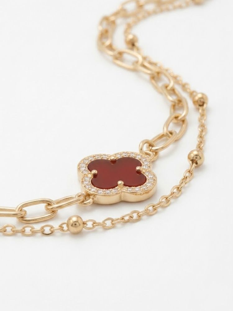 NVR Women Artrificial Stones Gold Plated Rakhi with Roli Chawal Chandan Mishri
