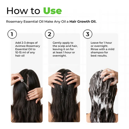 Avimee Herbal Rosemary Essential Hair Oil with Vitamin E & Nansyl
