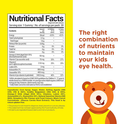 NutriBears Kids Multivitamin and Eye Health Combo