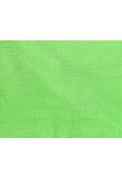 Piyari Fashion Women's Green Embellished Cotton Blend Jamdani Saree