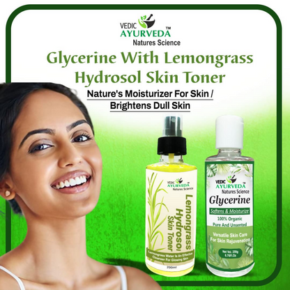 VedicAyurveda Lemongrass Hydrosol Skin Toner With Glycerine