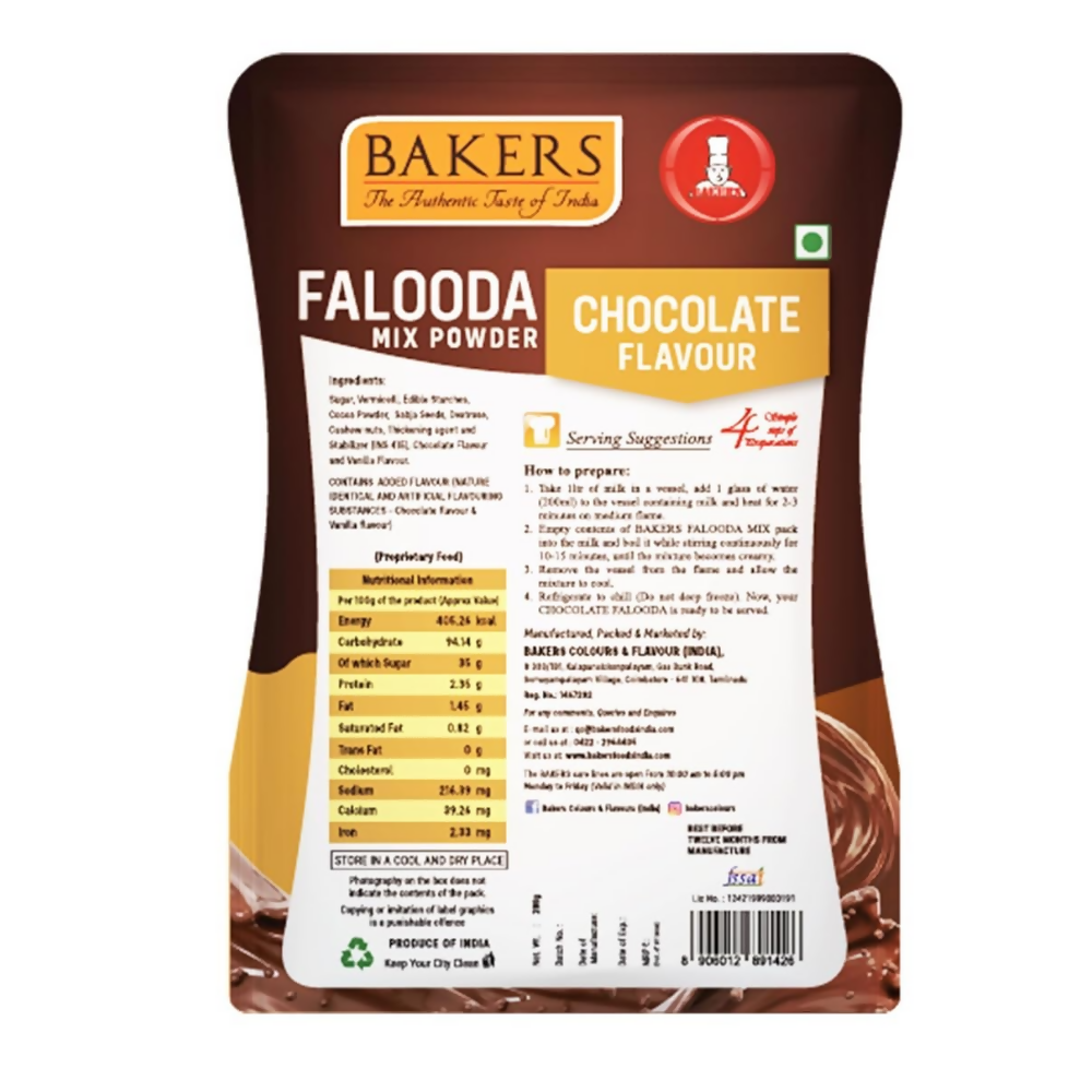 BAKERS Falooda Mix Powder - Chocolate, Mango And Strawberry