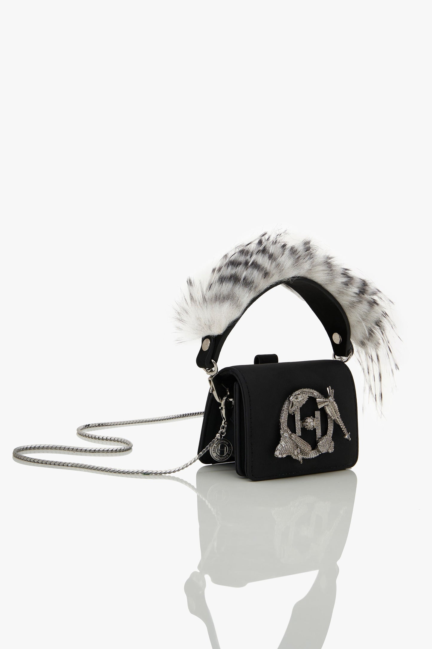 OH V Quill Furbie Handbag in Mystic Noir