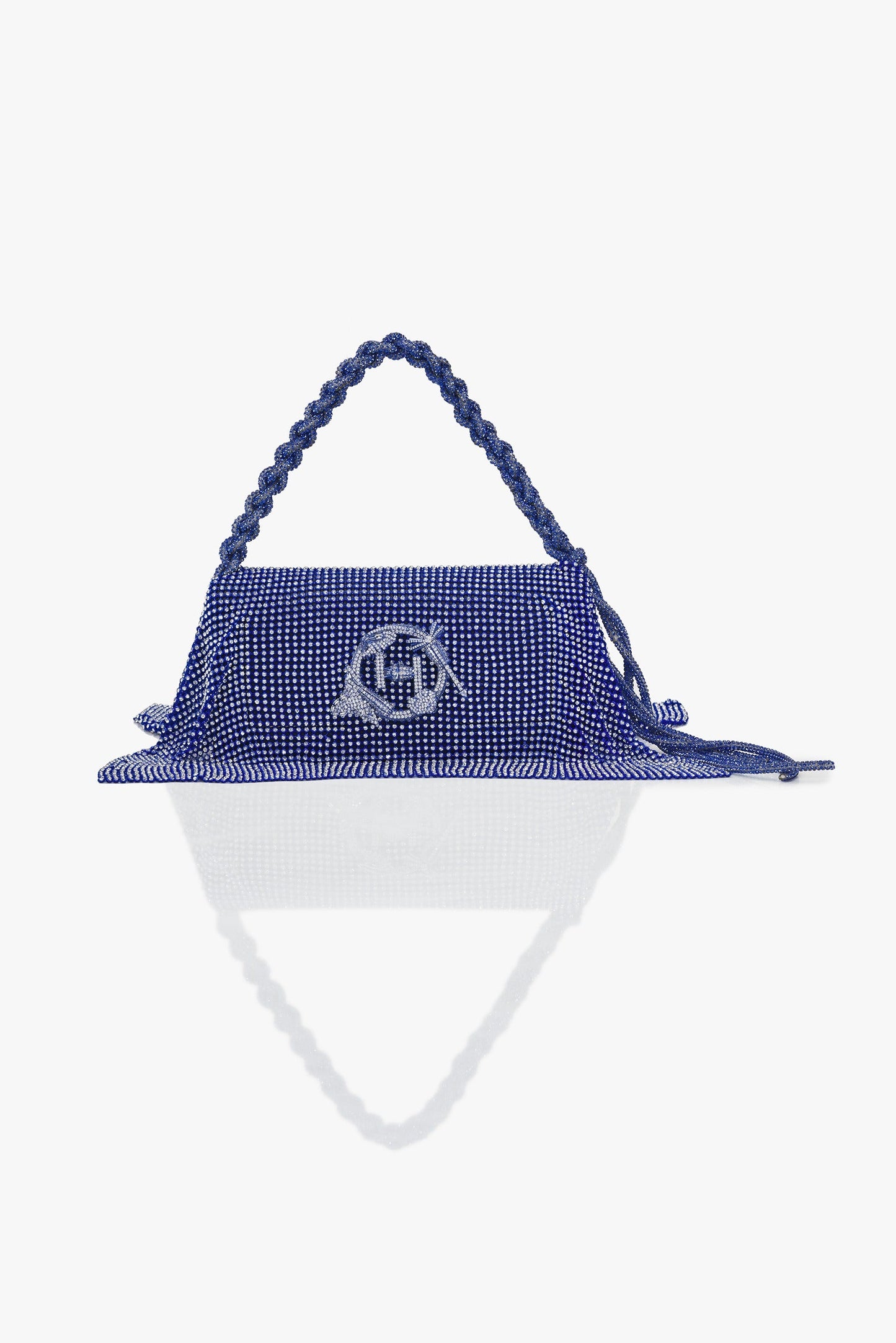 Crystal Furbie Midi Handbag In Icy Blue