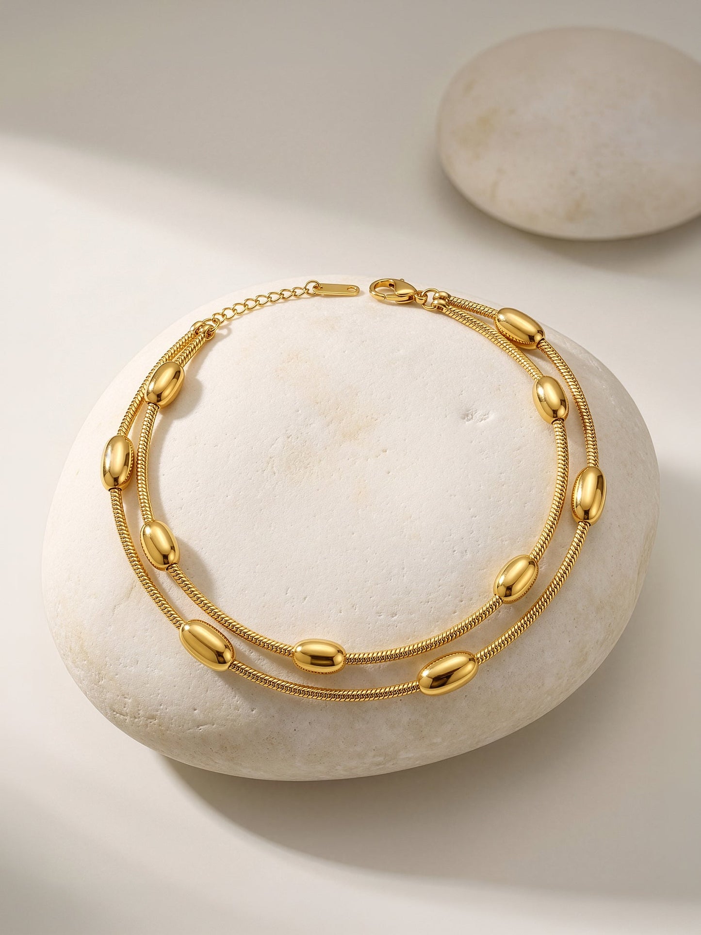 OnnMe by GIVA Chain Reaction Gold Plated Anklet