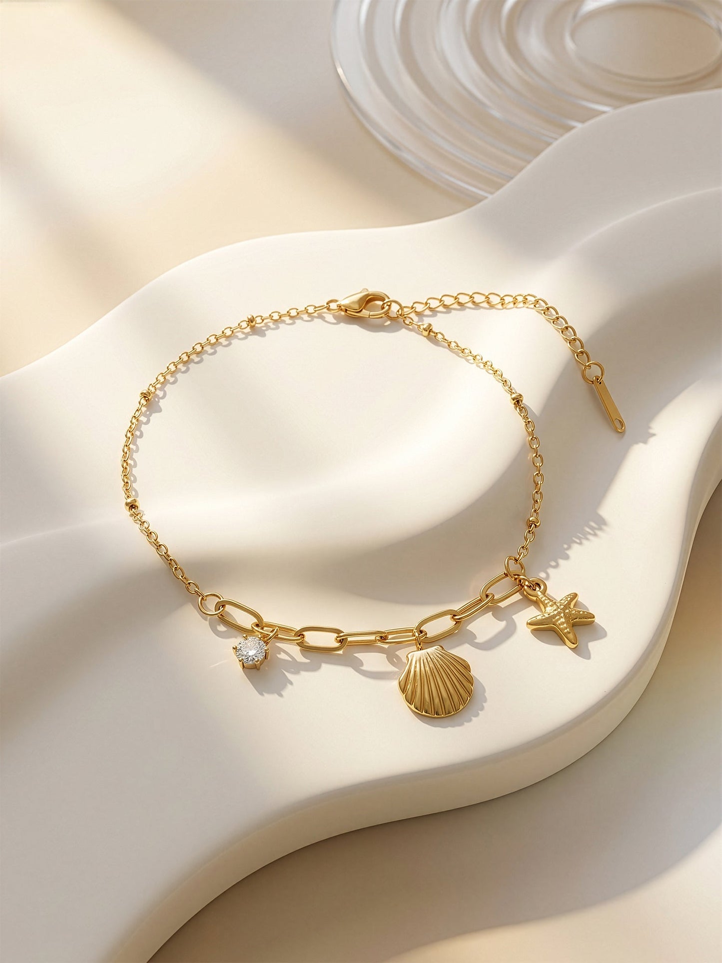 OnnMe by GIVA Cosmic Gold Plated Anklet