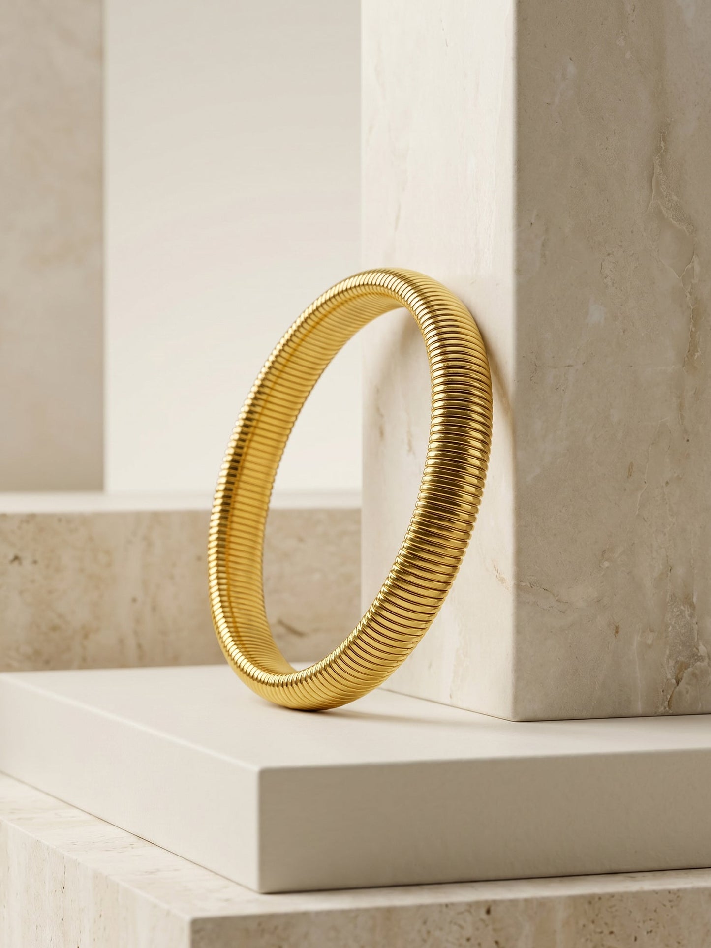 OnnMe by GIVA Smooth Talk Gold Plated Bangle (Size 5.5)