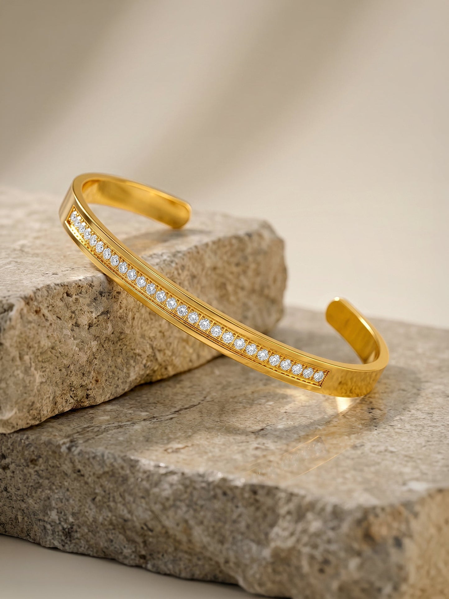 OnnMe by GIVA Stone Cold Gold Plated Cuff Bracelet