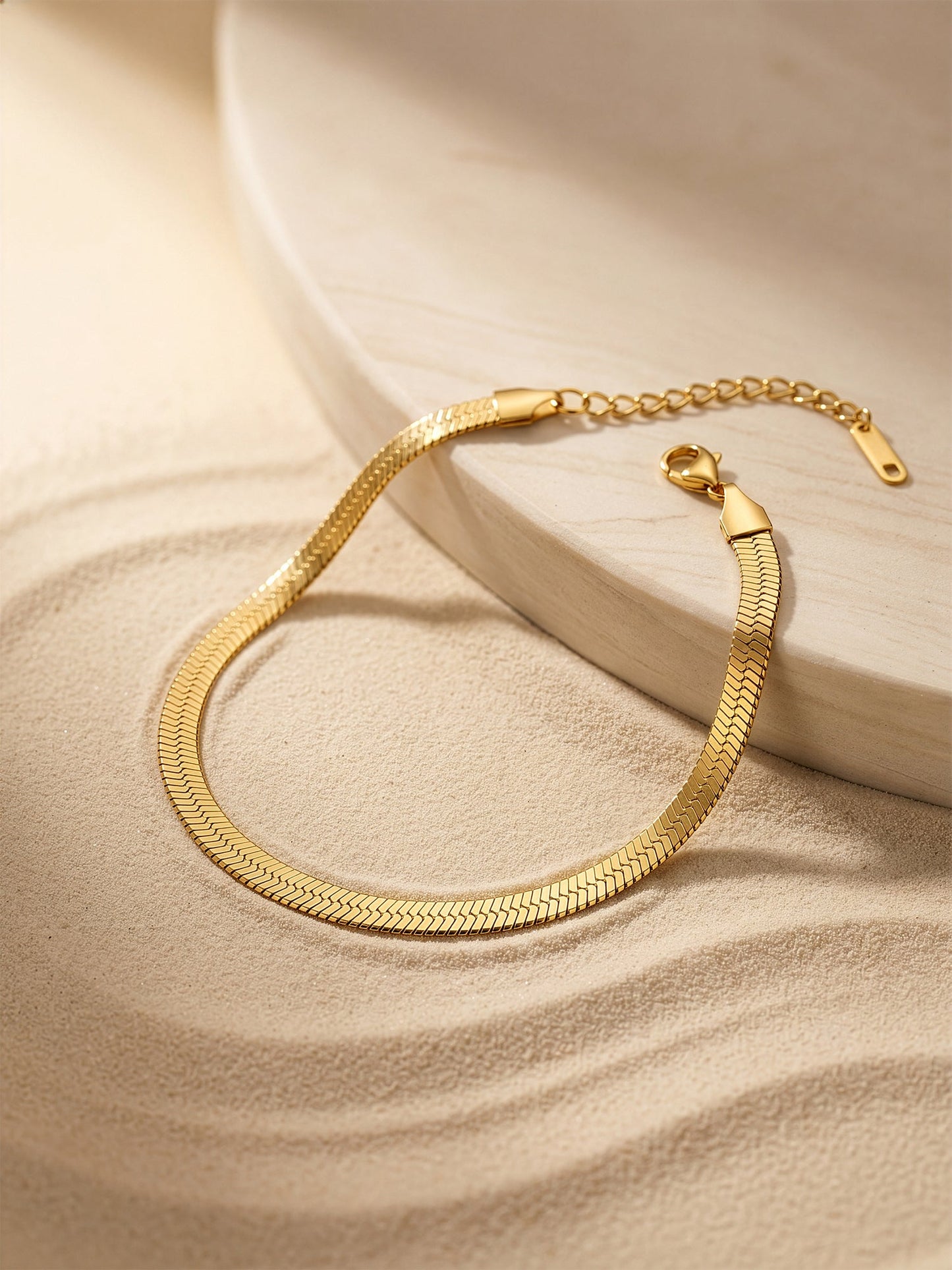 OnnMe by GIVA Flat Flex Gold Plated Bracelet