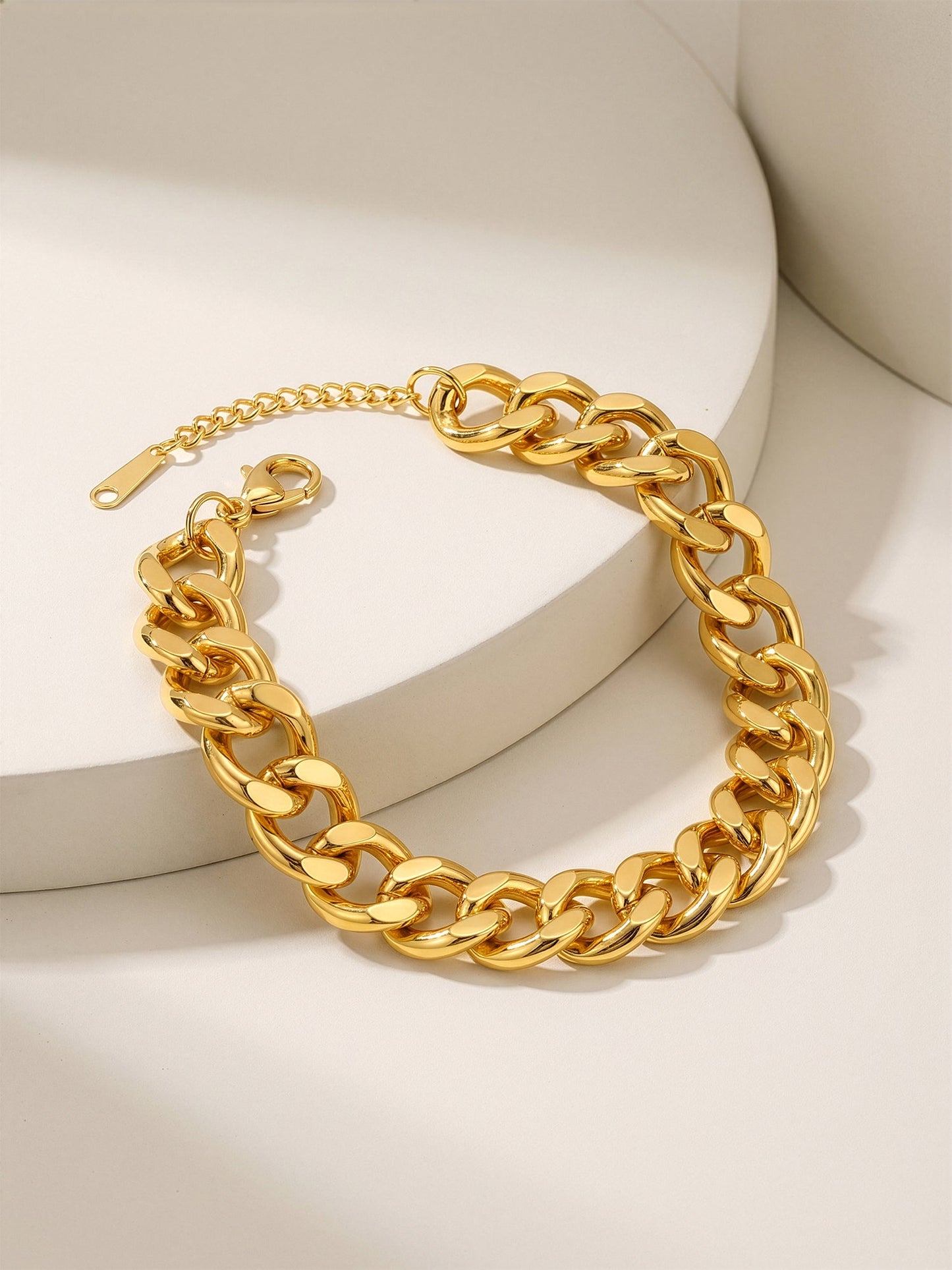 OnnMe by GIVA Bold Gauge Gold Plated Bracelet