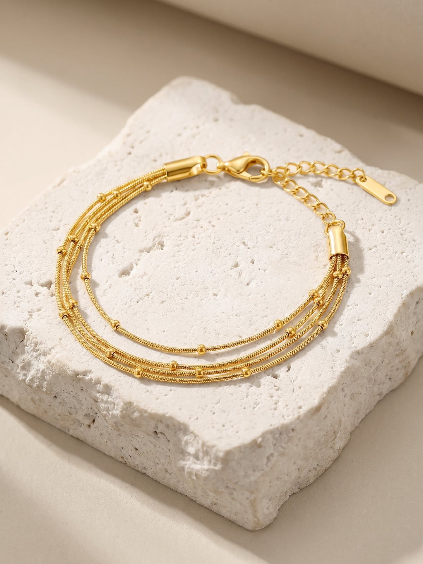 OnnMe by GIVA Twist Script Gold Plated Bracelet