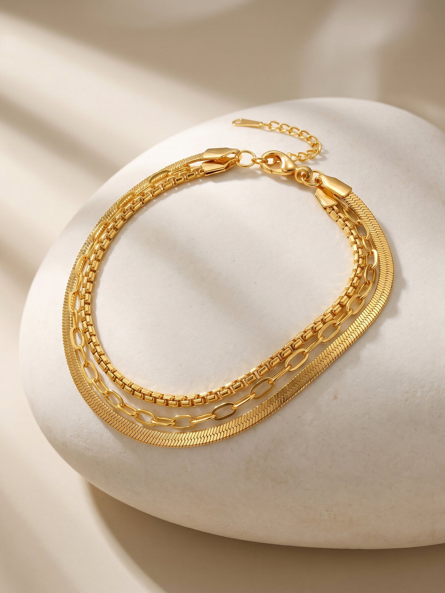 OnnMe by GIVA Layer Tension Gold Plated Bracelet