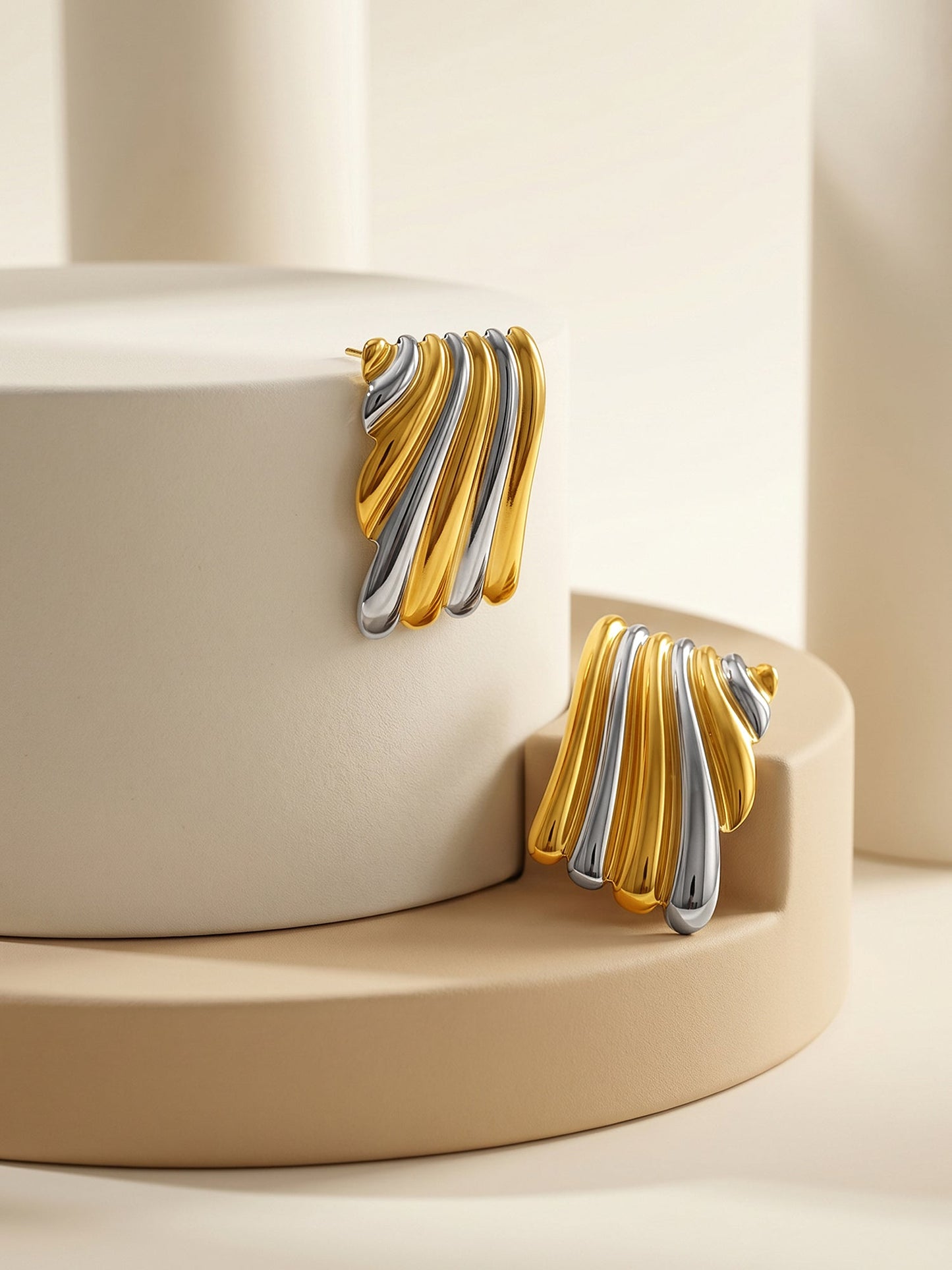 OnnMe by GIVA Metal Mood Dual Tone Earrings