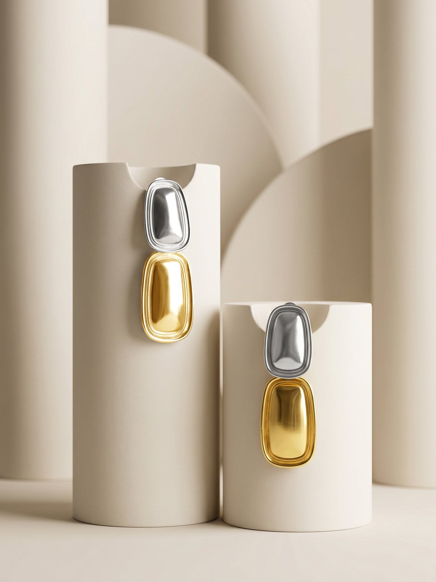 OnnMe by GIVA Split Decision Dual Tone Earrings