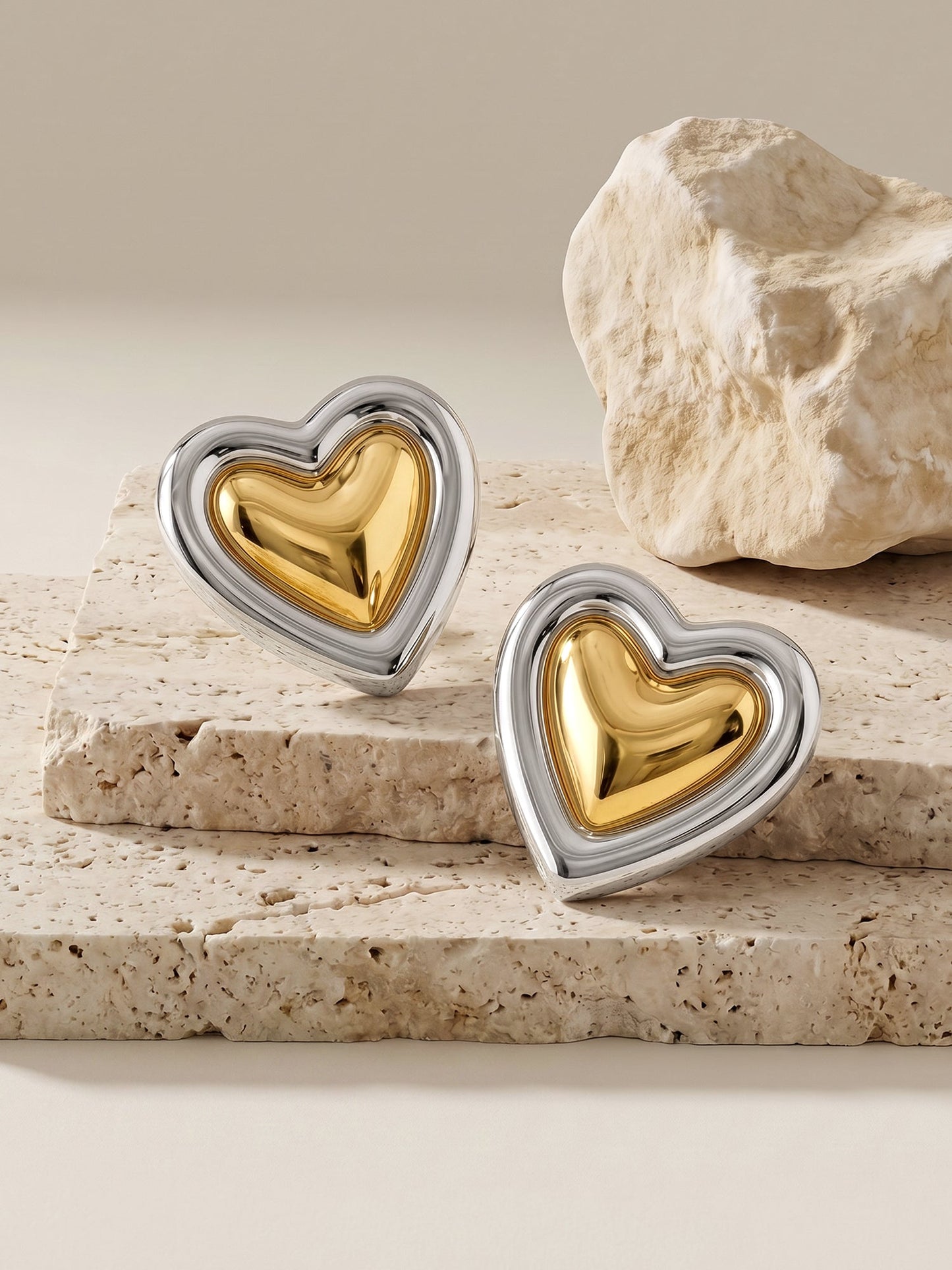 OnnMe by GIVA Love Bomb Dual Tone Studs