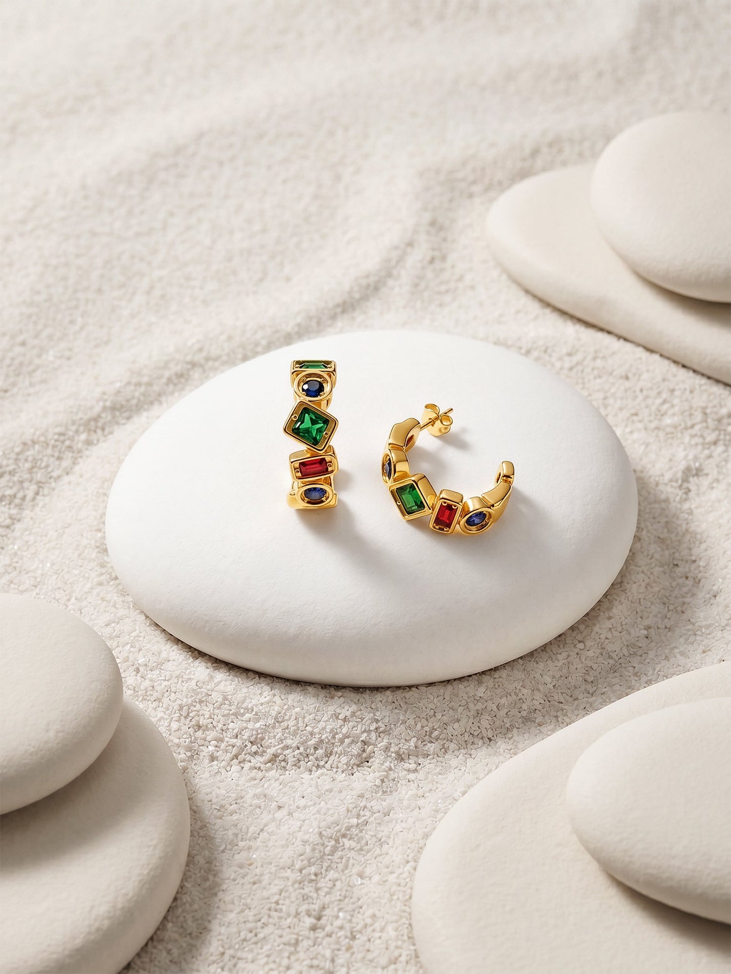 OnnMe by GIVA Colour Pop Gold Plated Hoop Earrings