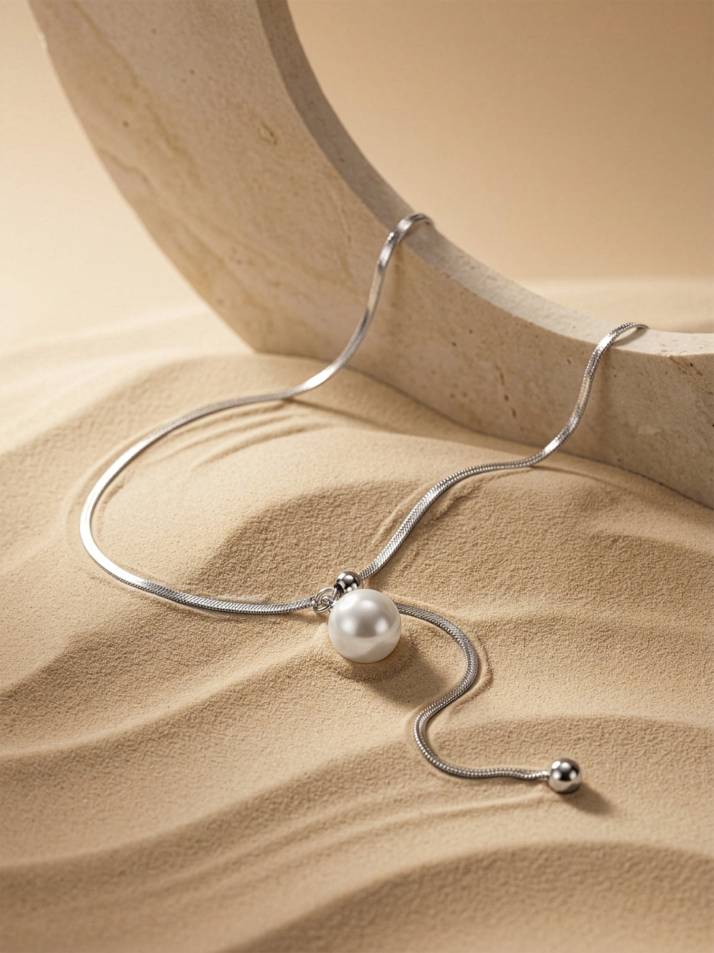 OnnMe by GIVA Off Script Rhodium Plated Necklace
