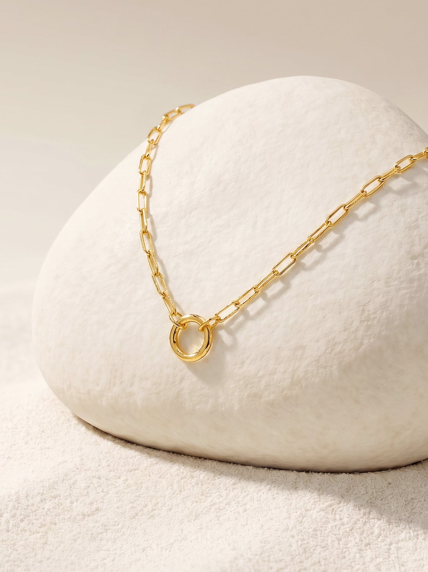 OnnMe by GIVA Centre Loop Gold Plated Necklace