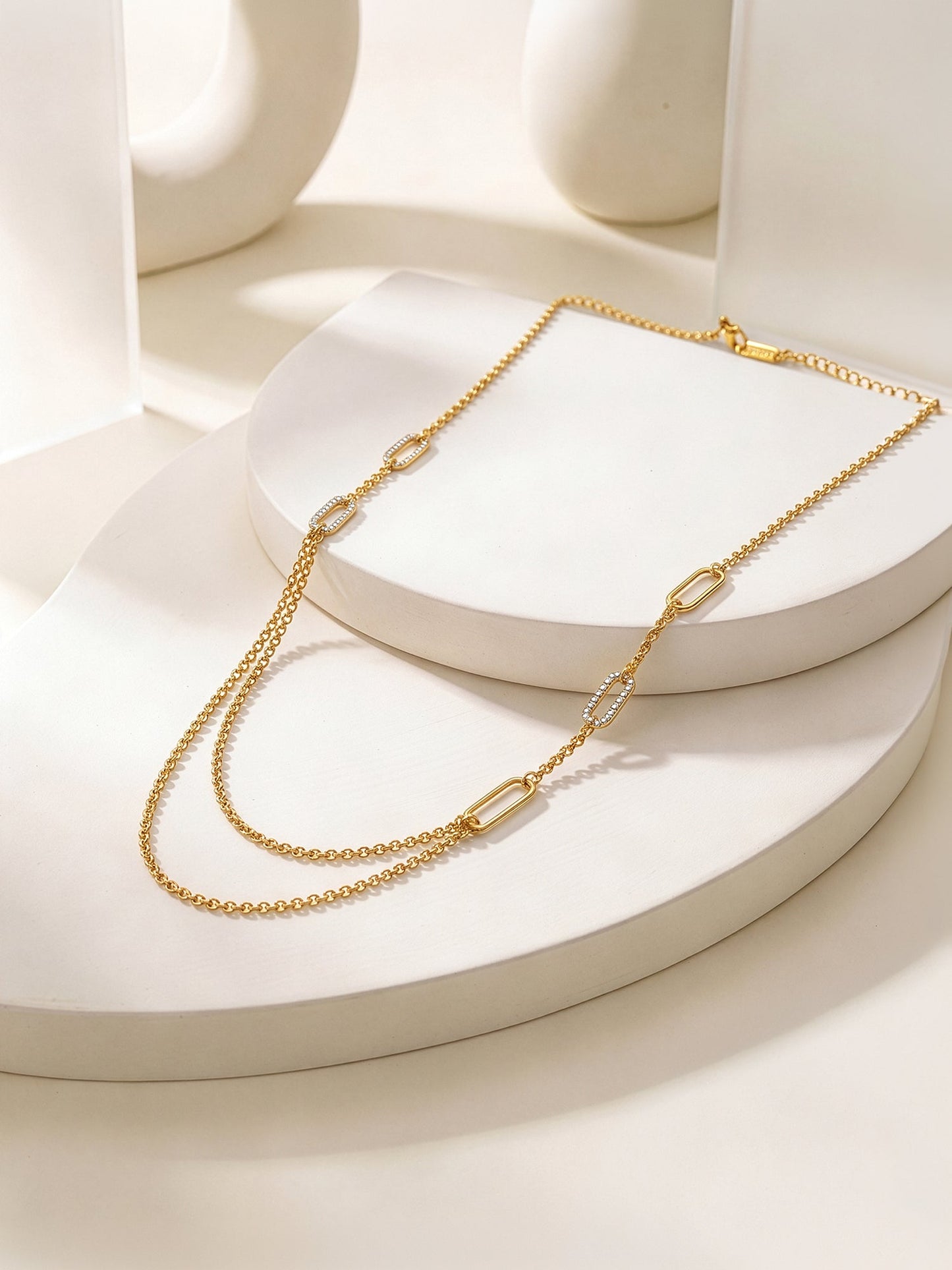 OnnMe by GIVA Soft Stack Gold Plated Necklace
