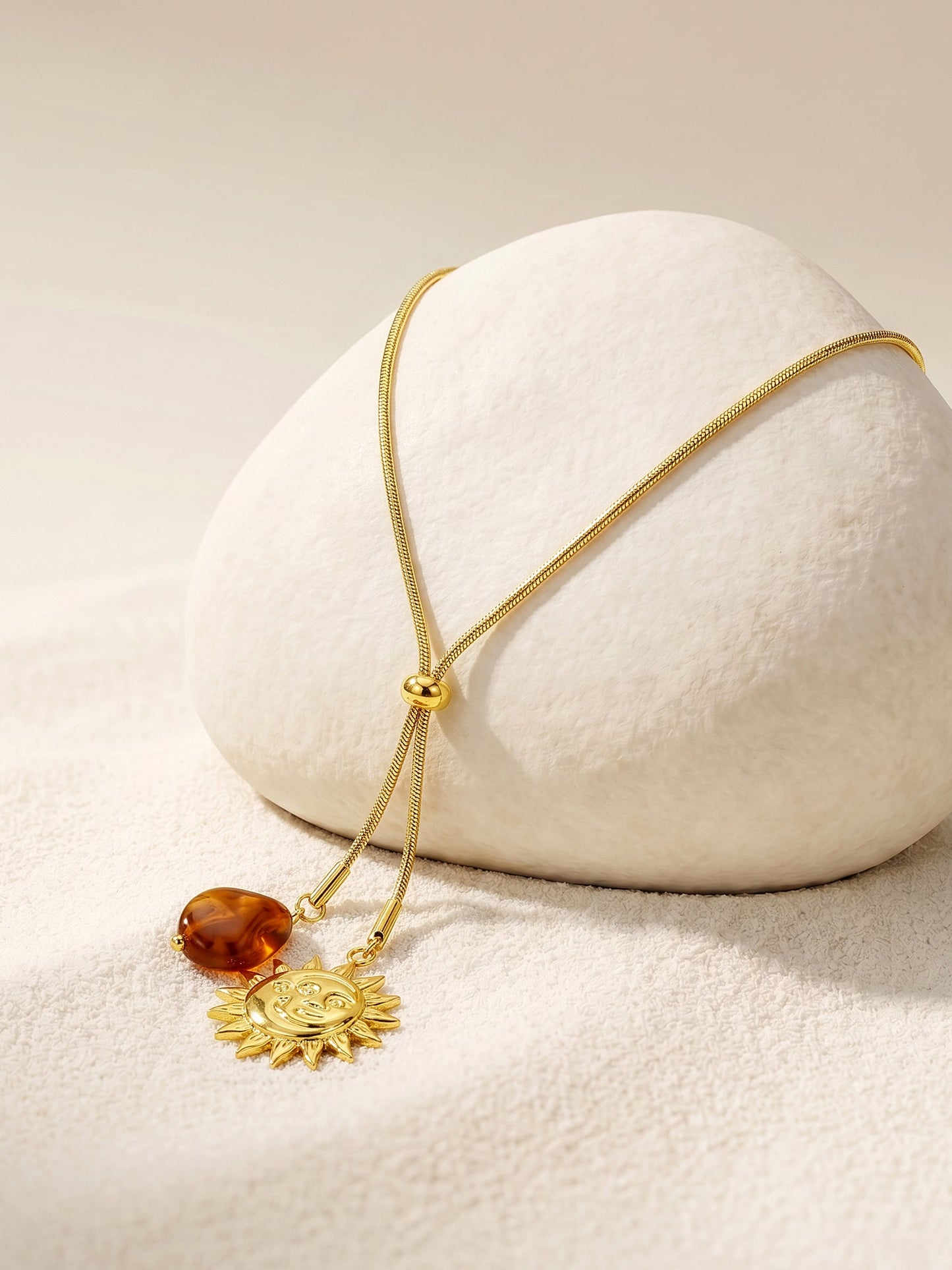 OnnMe by GIVA Solar Mood Gold Plated Lariat Necklace
