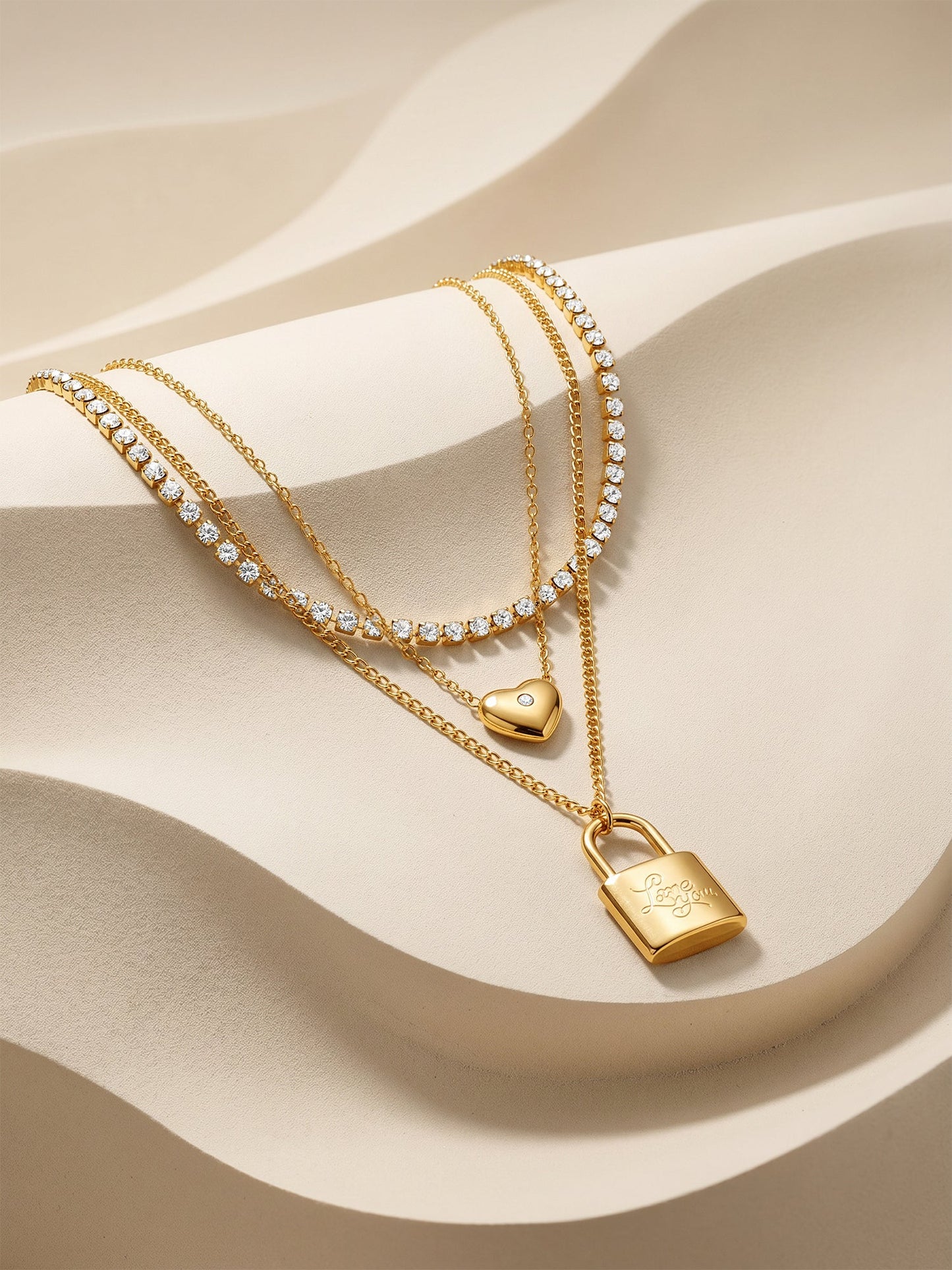 OnnMe by GIVA Soft Lock Energy Gold Plated Necklace