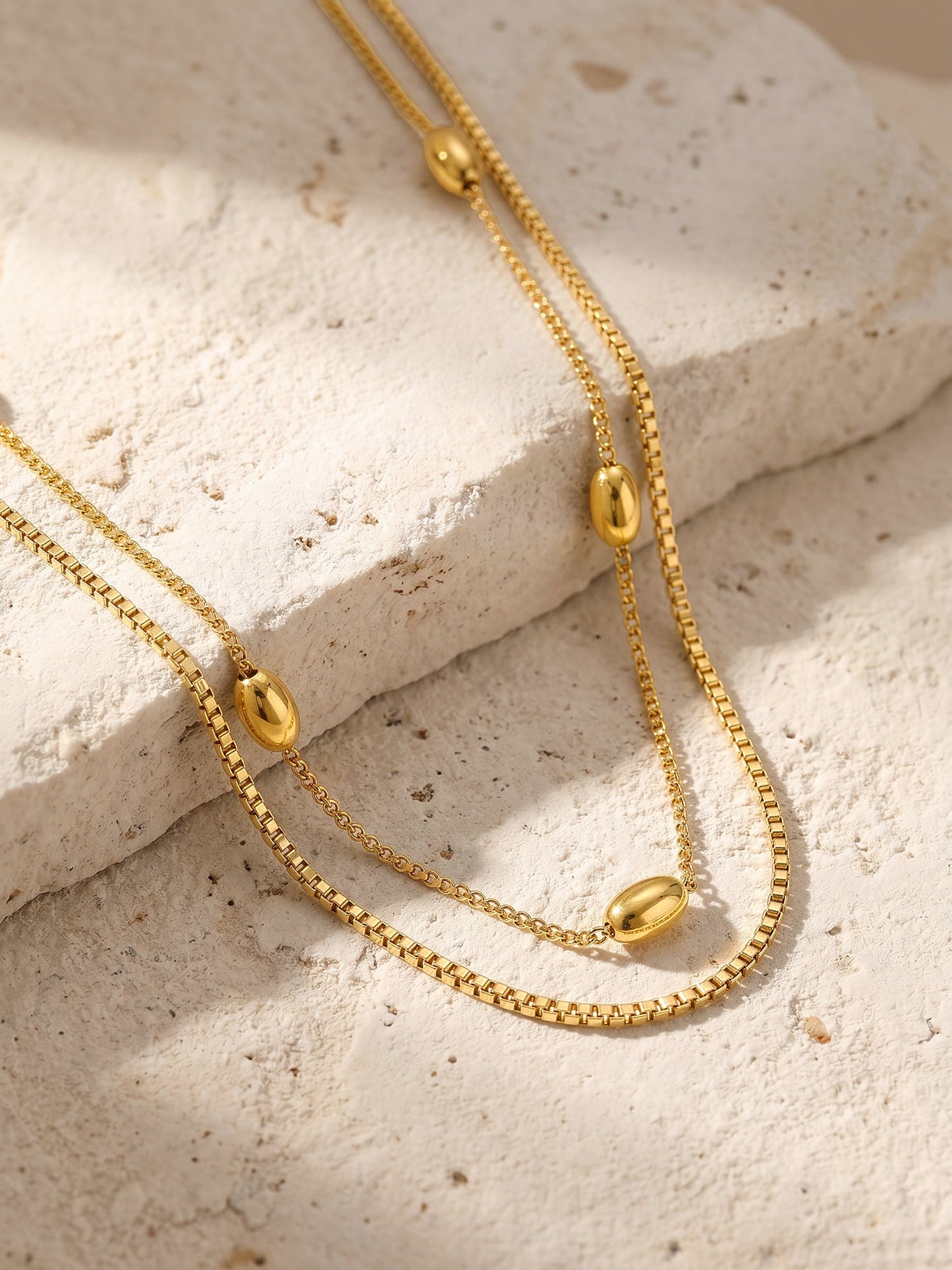 OnnMe by GIVA Chain Theory Gold Plated Layered Necklace