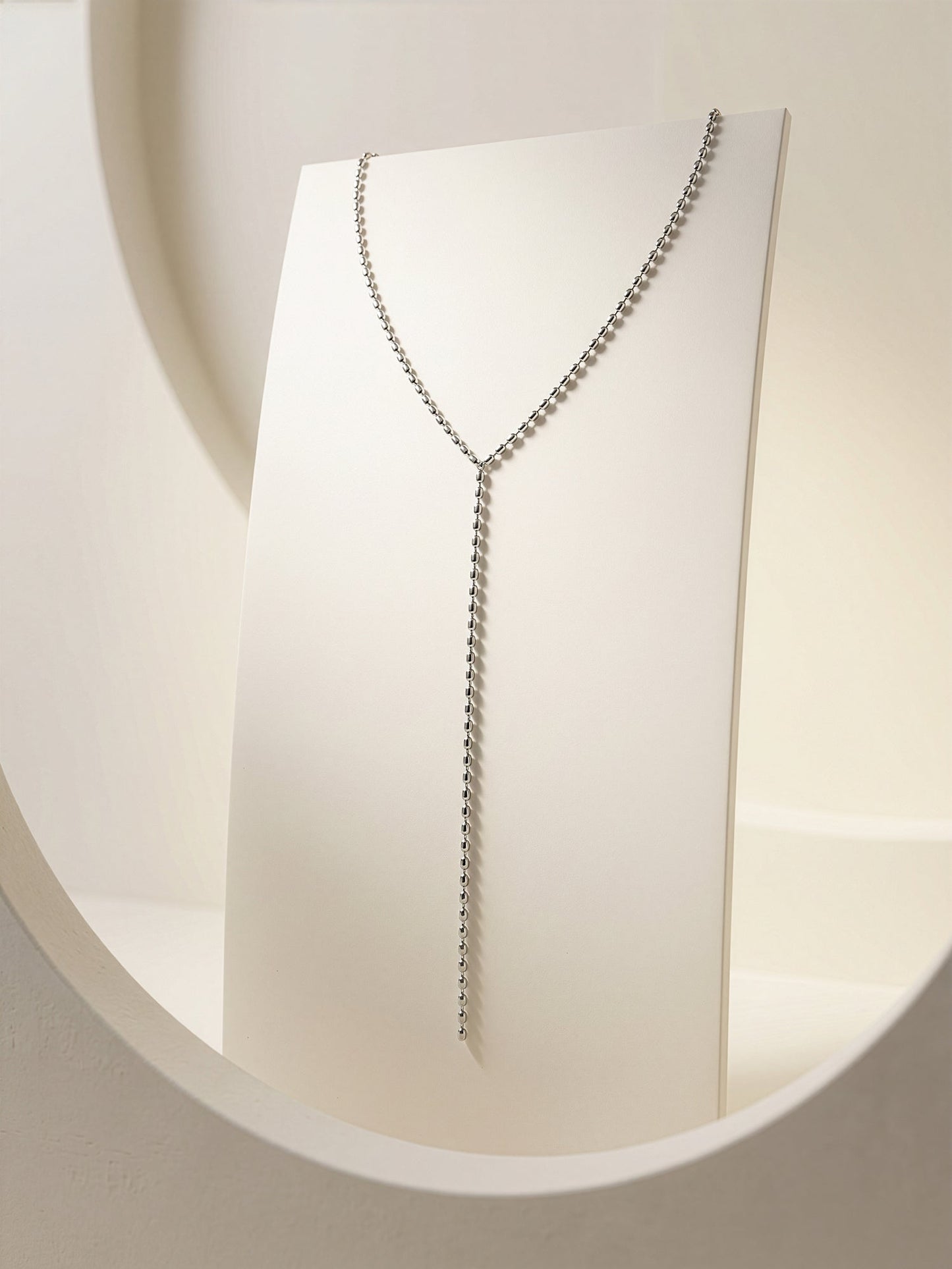 OnnMe by GIVA Ice Line Y Rhodium Plated Lariat Necklace
