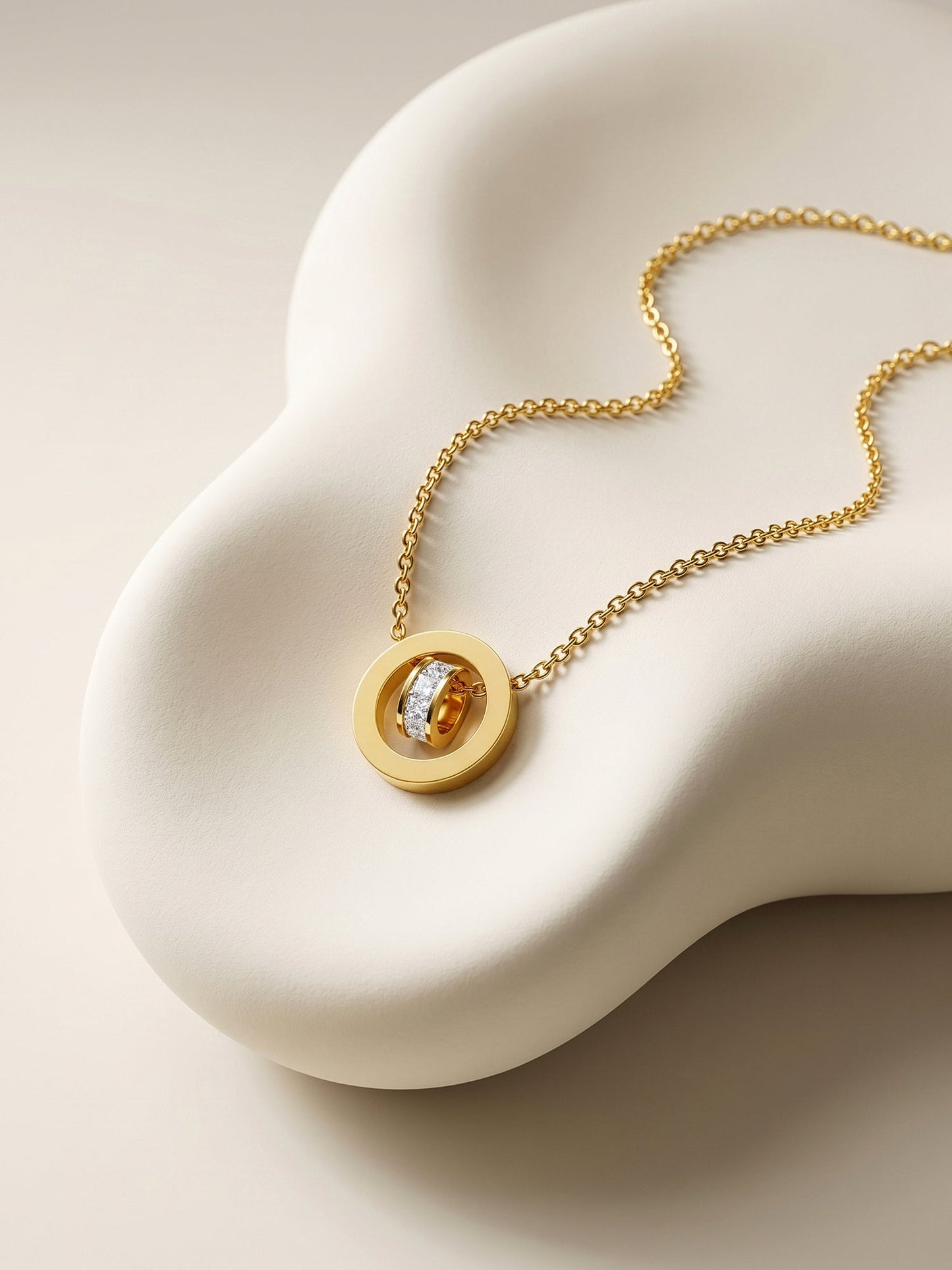 OnnMe by GIVA Halo Drip Gold Plated Necklace