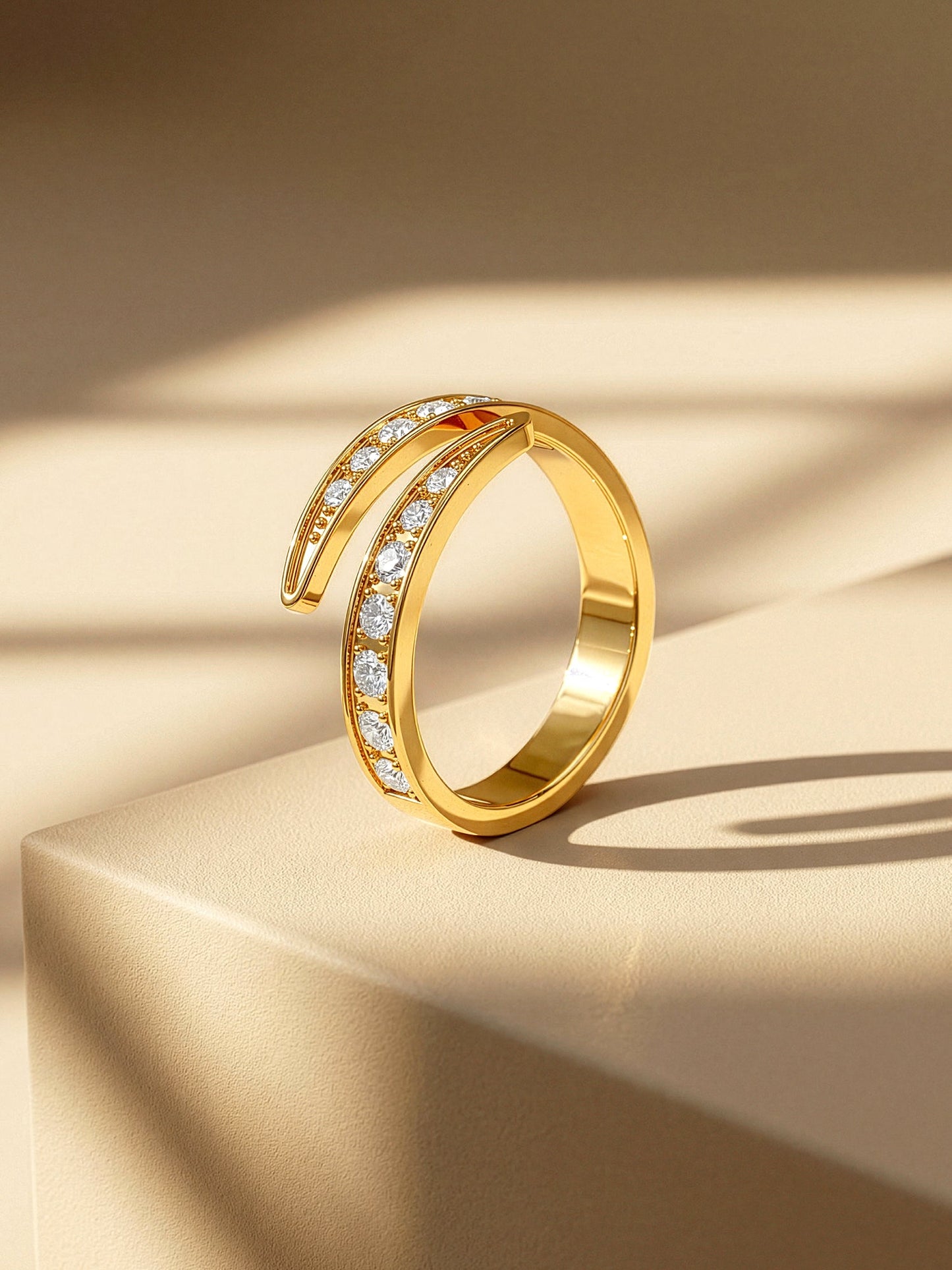 OnnMe by GIVA Classic Edit Gold Plated Ring (Size 12)
