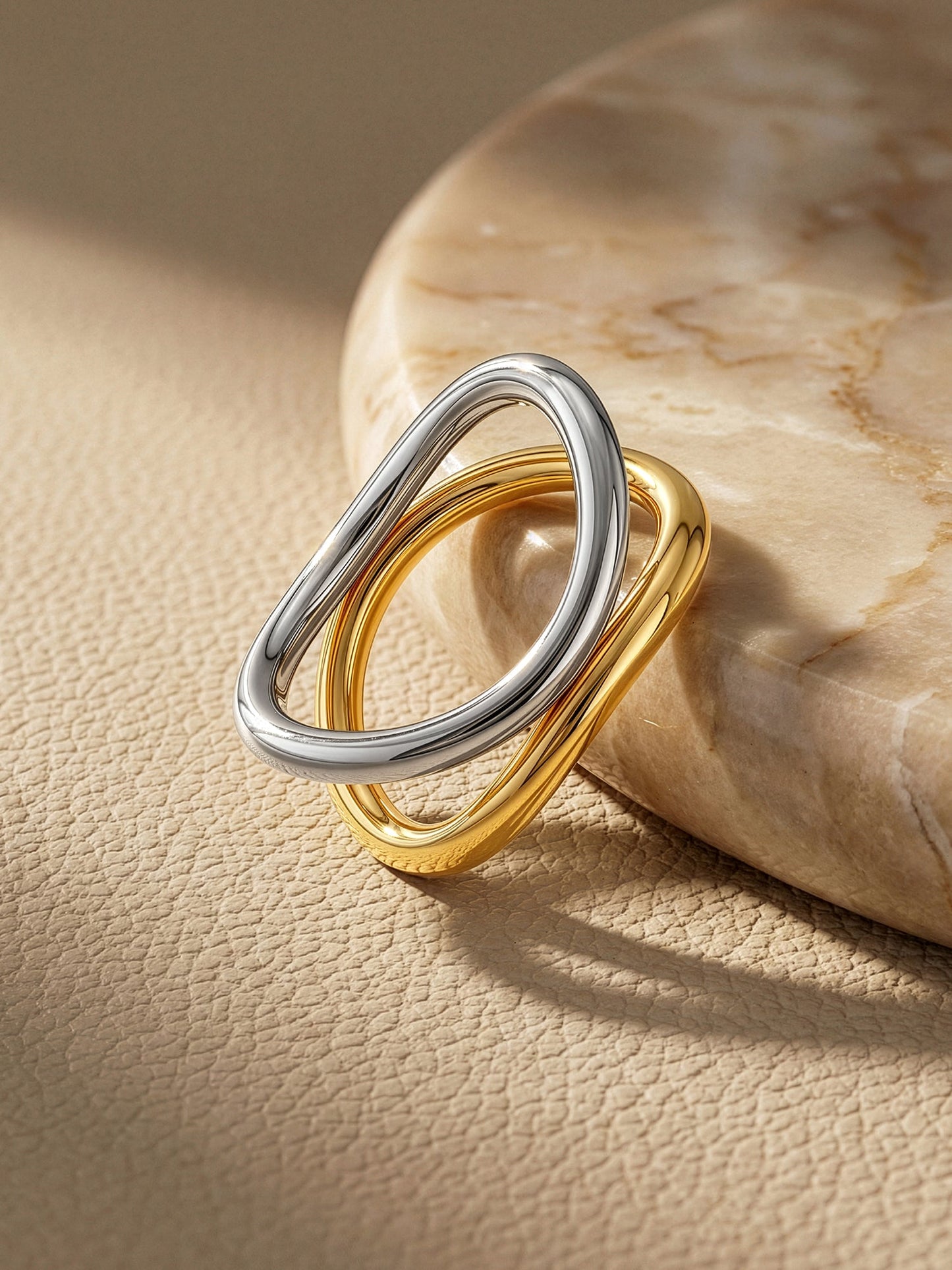 OnnMe by GIVA Mixed Signal Dual Tone Ring (Size 14)