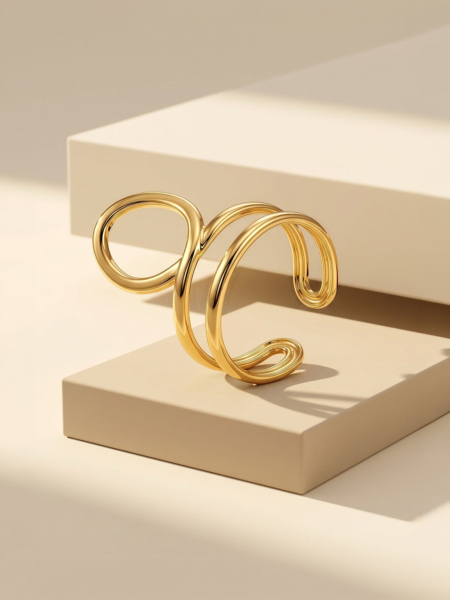 OnnMe by GIVA Double Trouble Gold Plated Ring (Size 13)