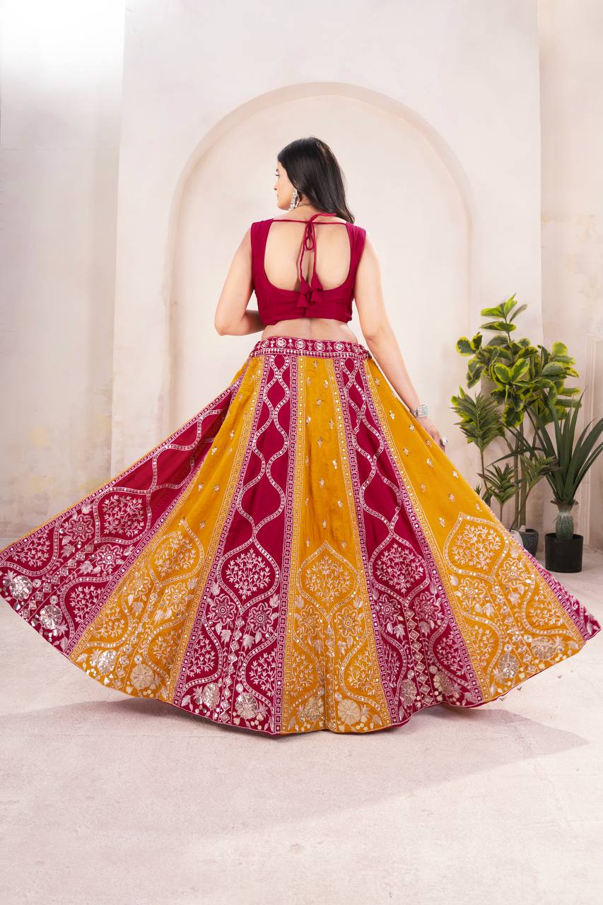 Lehenga Mart Designer Bollywood Style Wedding Wear Lehenga Choli-Pink
