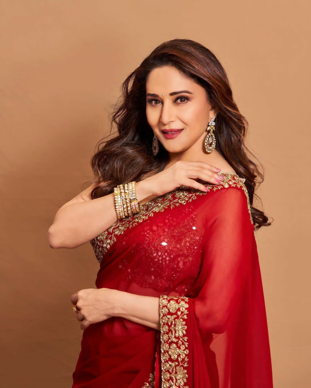 Teeya Creation New Trendy Stylish Party Wear Silk Saree-Red