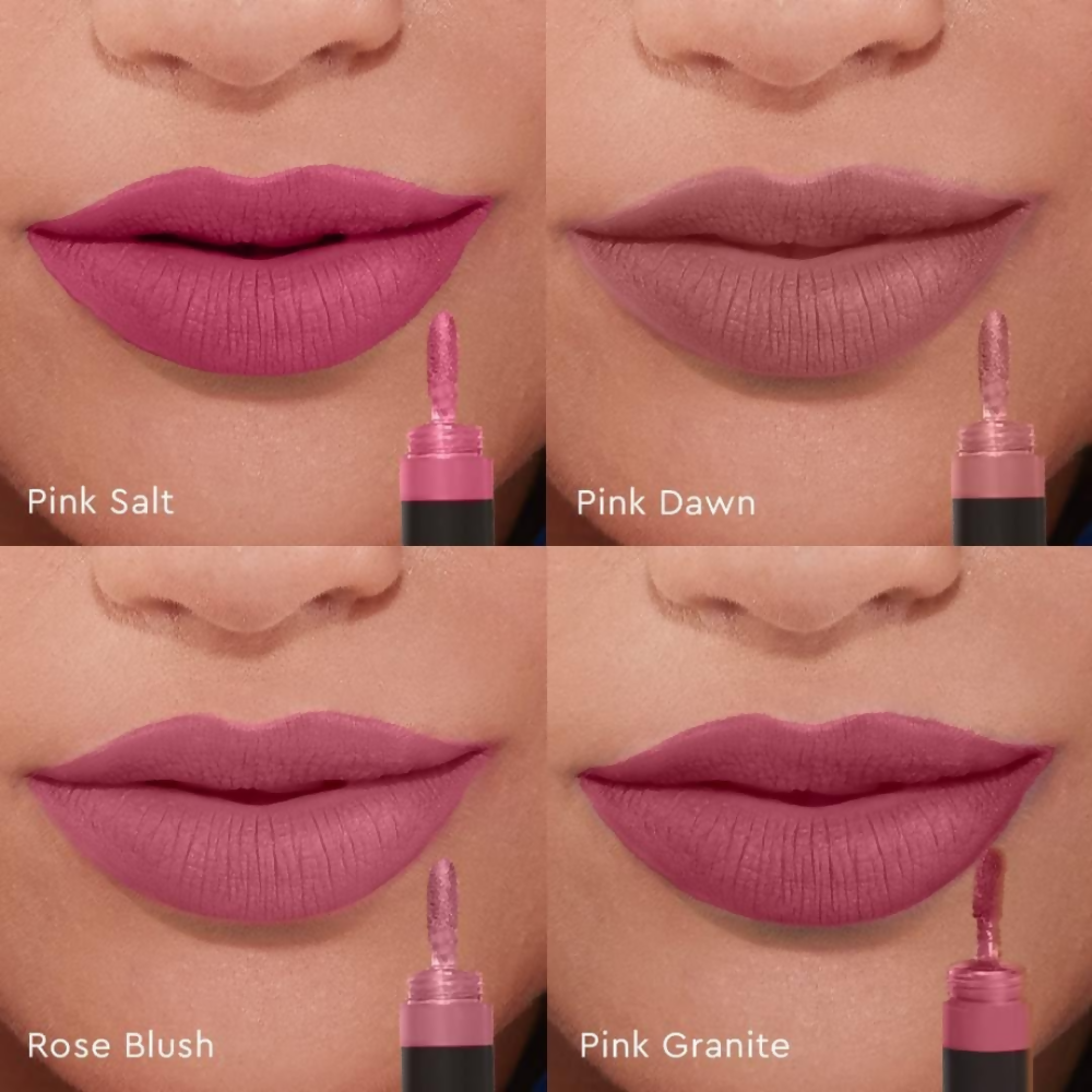 Kiro Four Play Non-Stop Airy Matte Liquid Lip Stack  Paramount Pink
