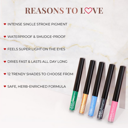 Just Herbs Eyeliner Waterproof and Smudge Proof, Long Lasting Eyeliners - Golden Hour