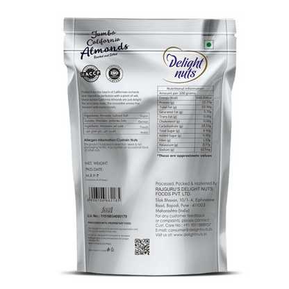 Delight nuts Jumbo California Almonds Roasted And Salted