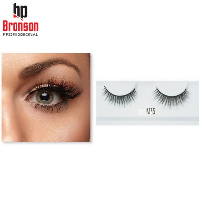 Bronson Professional Dramatic, Party Style Long and Natural False Eyelashes - M75