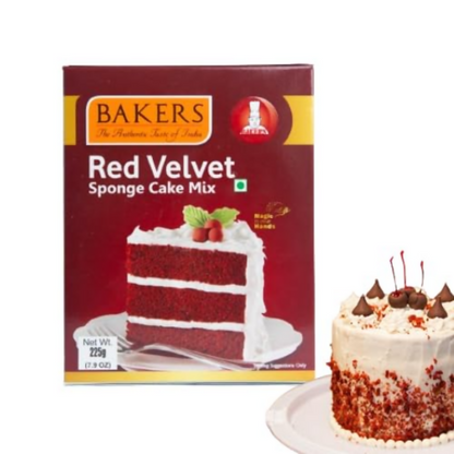 BAKERS Black Forest Sponge Cake Mix , Red Velvet Sponge Cake Mix