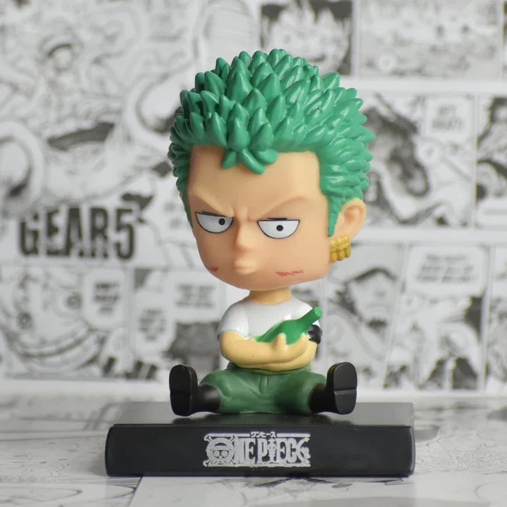 One Piece | Rorono Zoro Anime Bobblehead With Mobile Holder | 13.5 Cm |