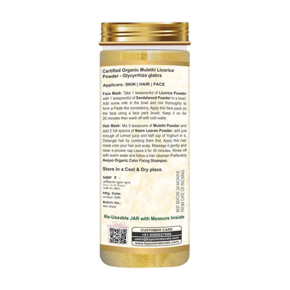 byPureNaturals Organic Mulethi Licorice Powder