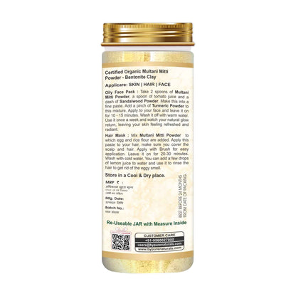 byPureNaturals Organic Multani Mitti Powder