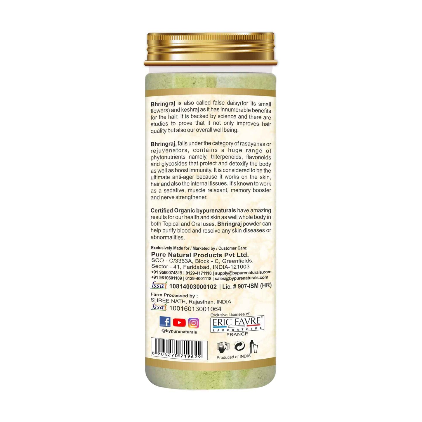 byPureNaturals Organic Bhringraj Powder
