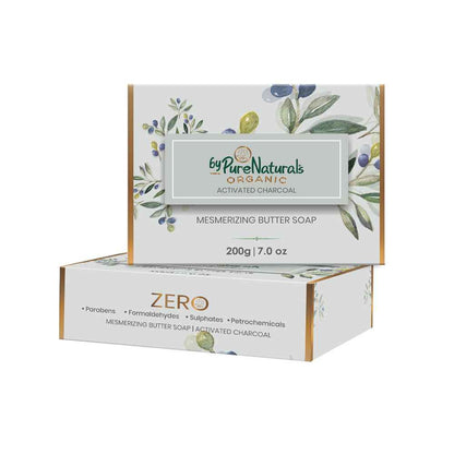 byPureNaturals Organic Shea Butter Activated Charcoal Soap