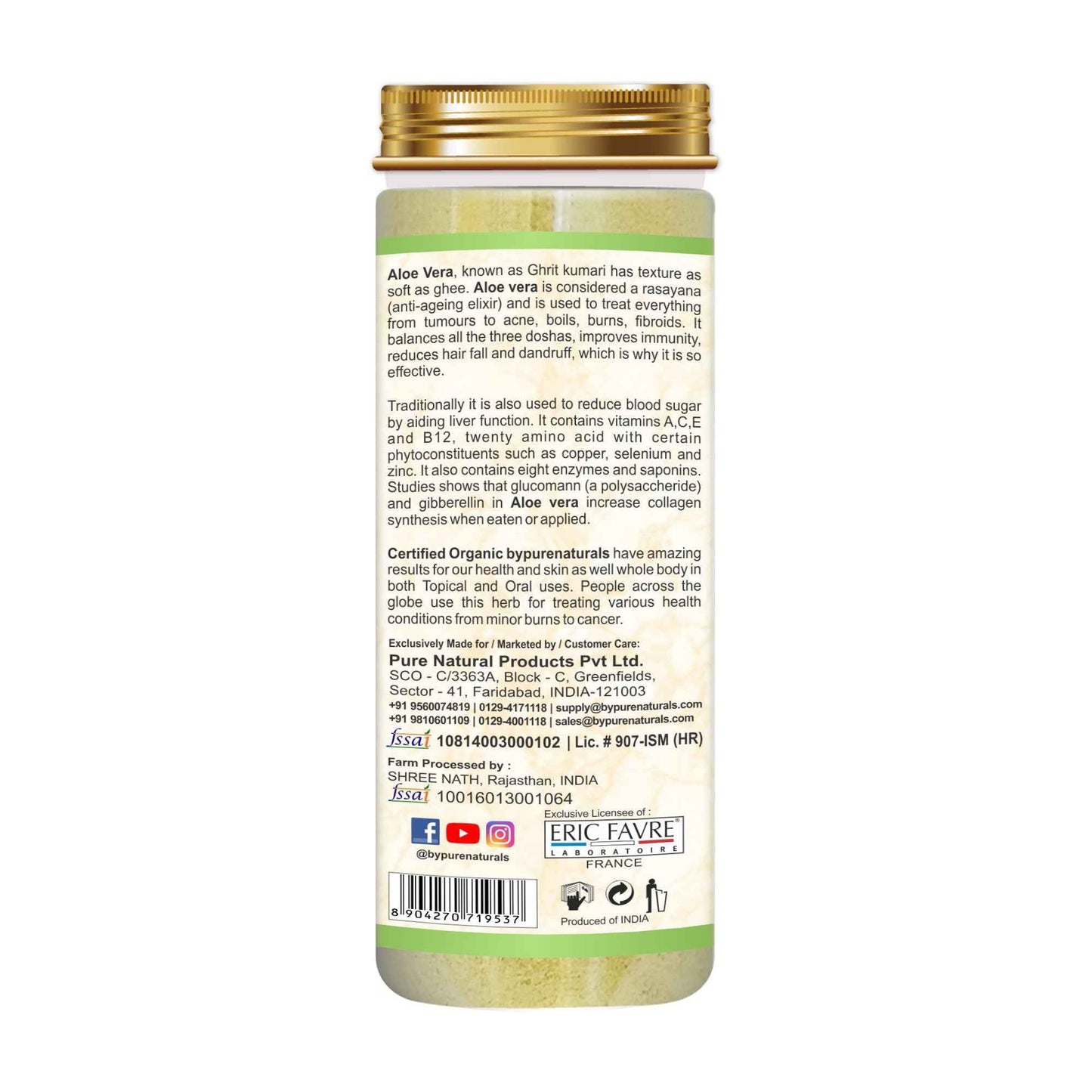 byPureNaturals Organic Aloevera Powder