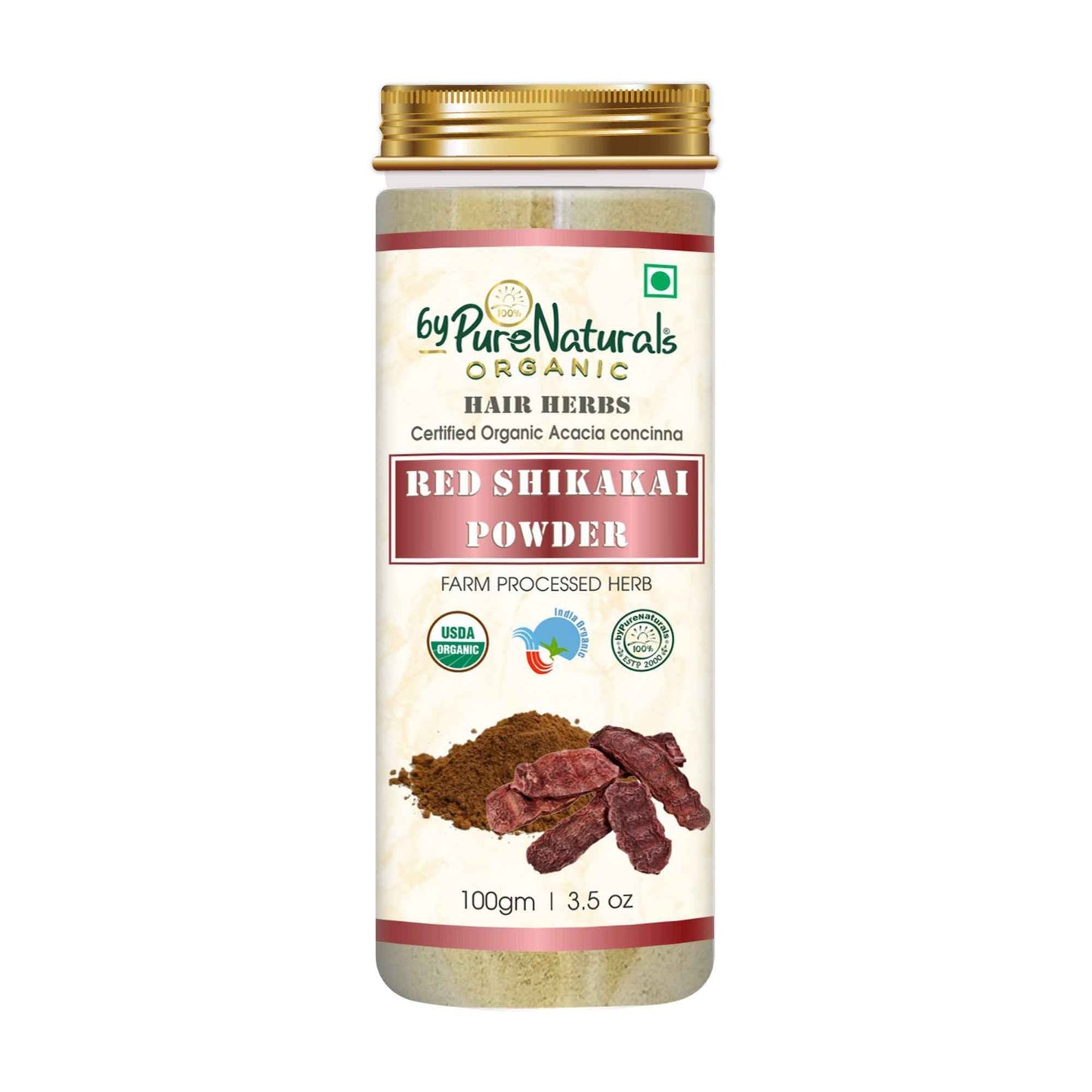 byPureNaturals Organic Red Shikakai Powder